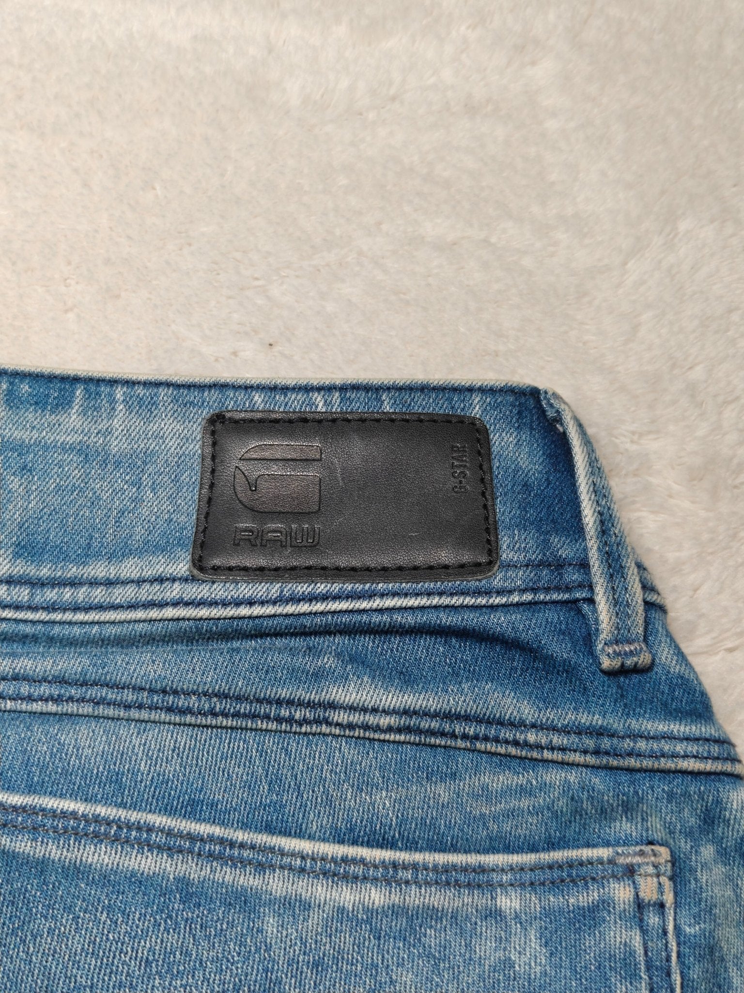 Women G - Star Lynn Zip Light Blue Mid Skinny W28 L34 (EU 38/M) Jeans
