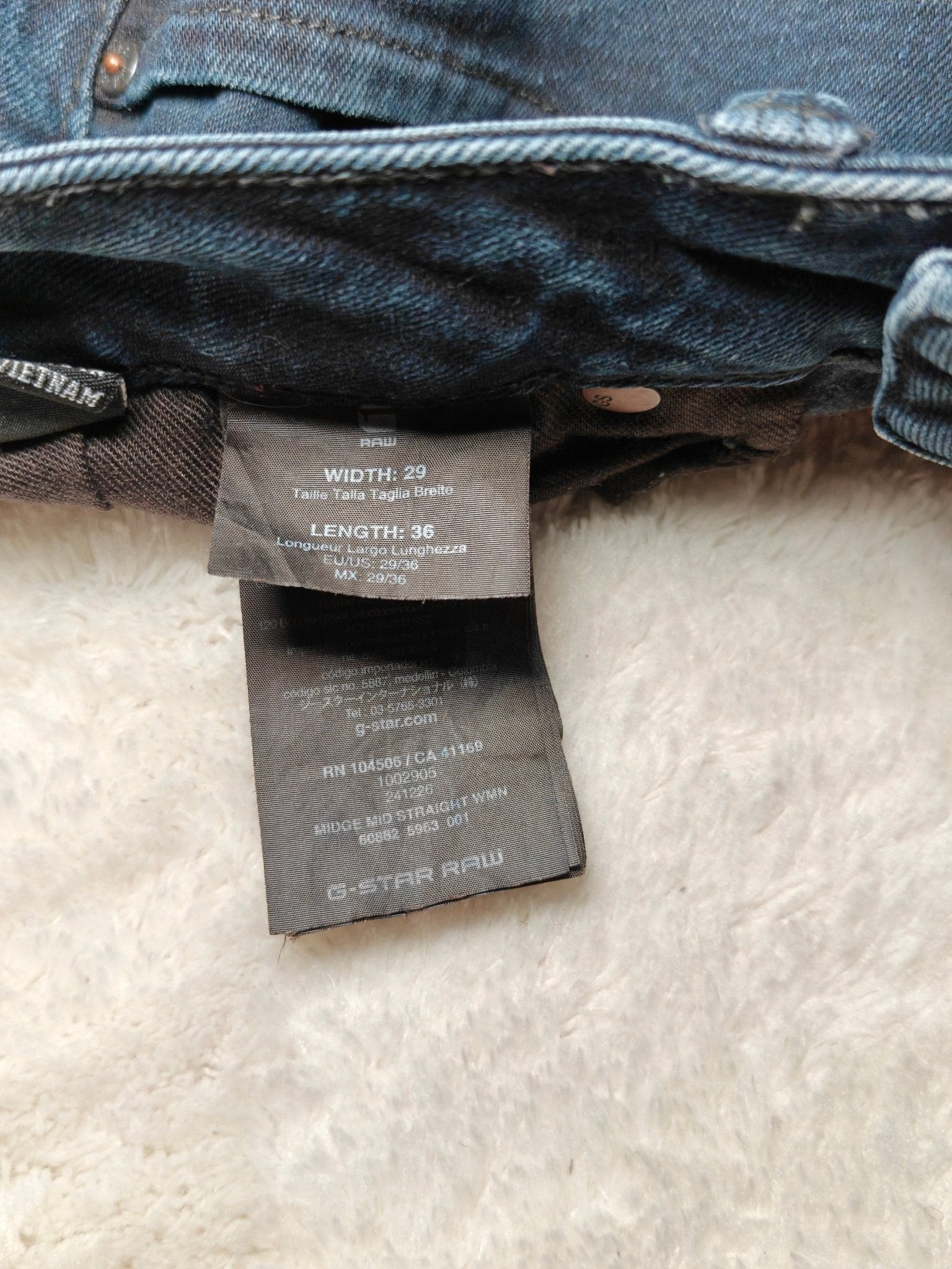 Women G - Star Midge Dark Blue Faded Straight W29 L36 (EU 38/M) Jeans