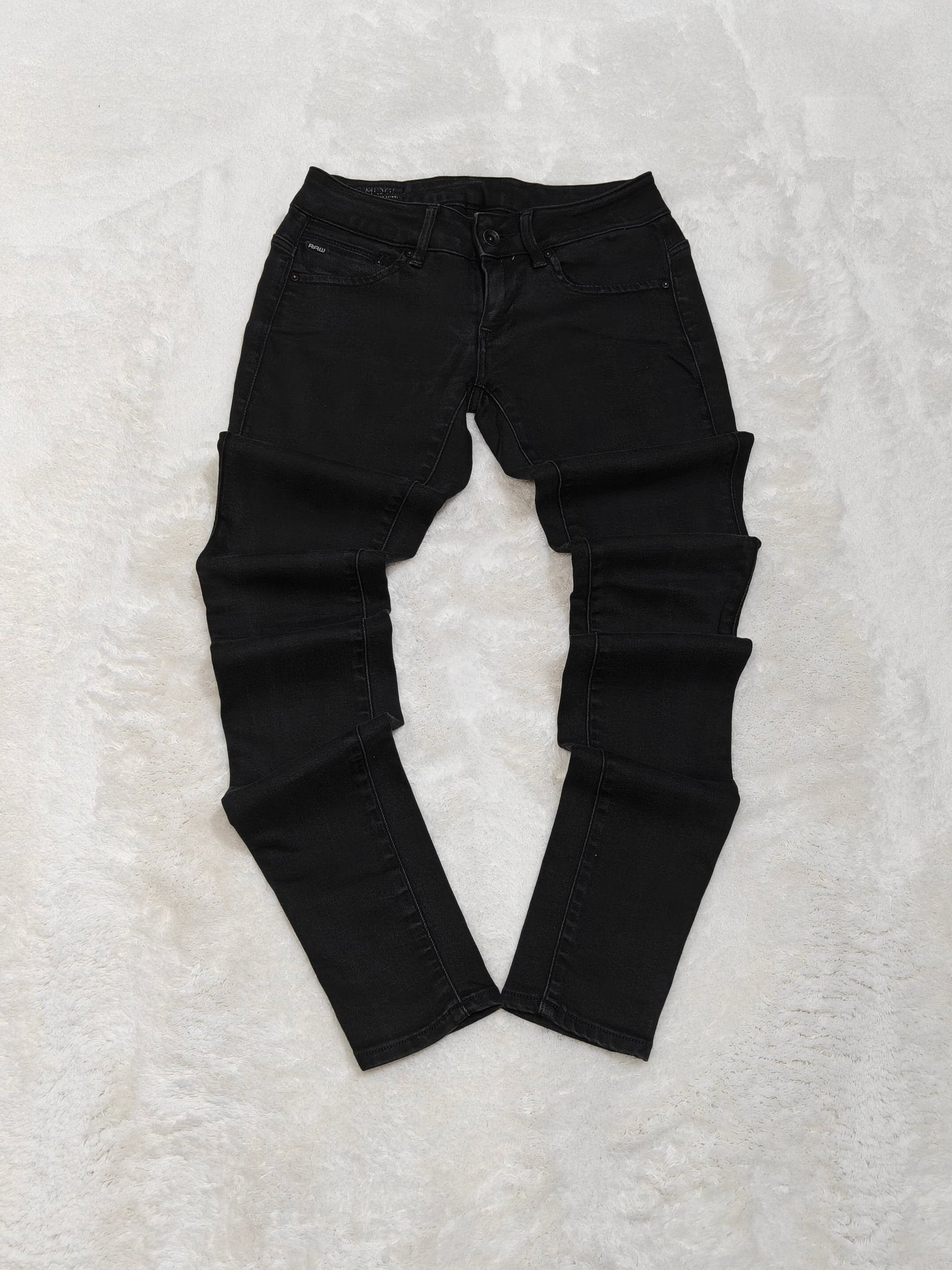 Women G - Star Midge Zip Black Faded Super Skinny W26 L32 (EU 36/S) Jeans