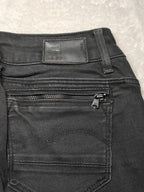 Women G - Star Midge Zip Black Faded Super Skinny W26 L32 (EU 36/S) Jeans