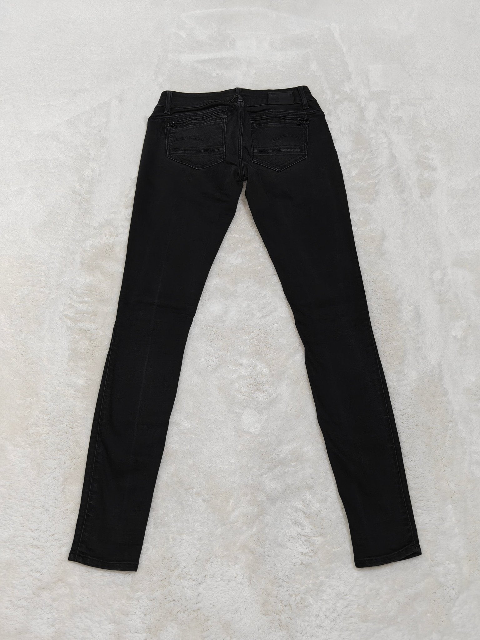 Women G - Star Midge Zip Black Faded Super Skinny W26 L32 (EU 36/S) Jeans