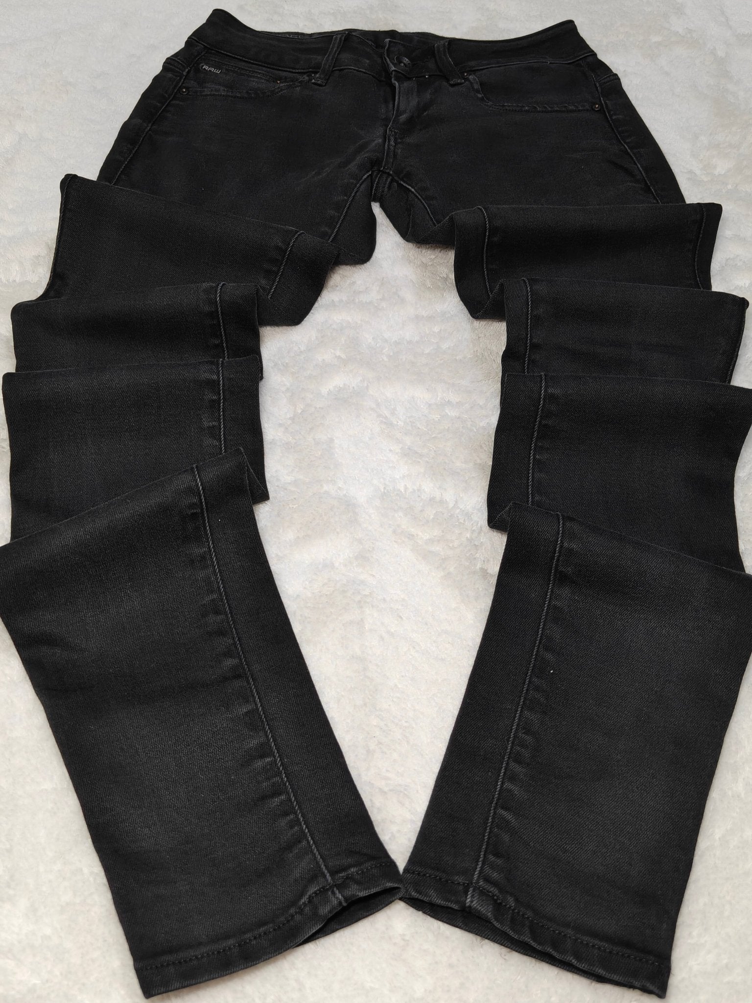 Women G - Star Midge Zip Black Faded Super Skinny W26 L32 (EU 36/S) Jeans