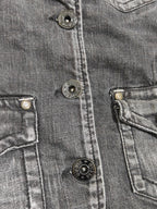Women Guess Black Faded Slim Fit Denim Jacket (M)