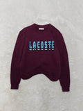Women Lacoste Bordeaux Relaxed Fit Sweatshirt (EU 34/XS)