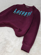 Women Lacoste Bordeaux Relaxed Fit Sweatshirt (EU 34/XS)