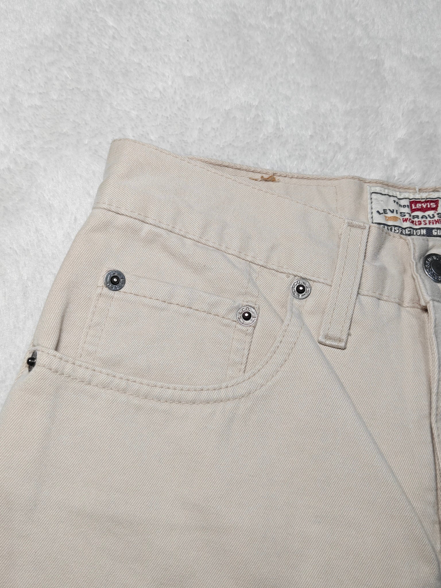 Women Levi's 441 Beige Vintage Straight W27 L30 (EU 36/S) Jeans