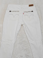 Women Levi's 473 White Slim Low Waist W31 L34 (EU 40/L) Jeans