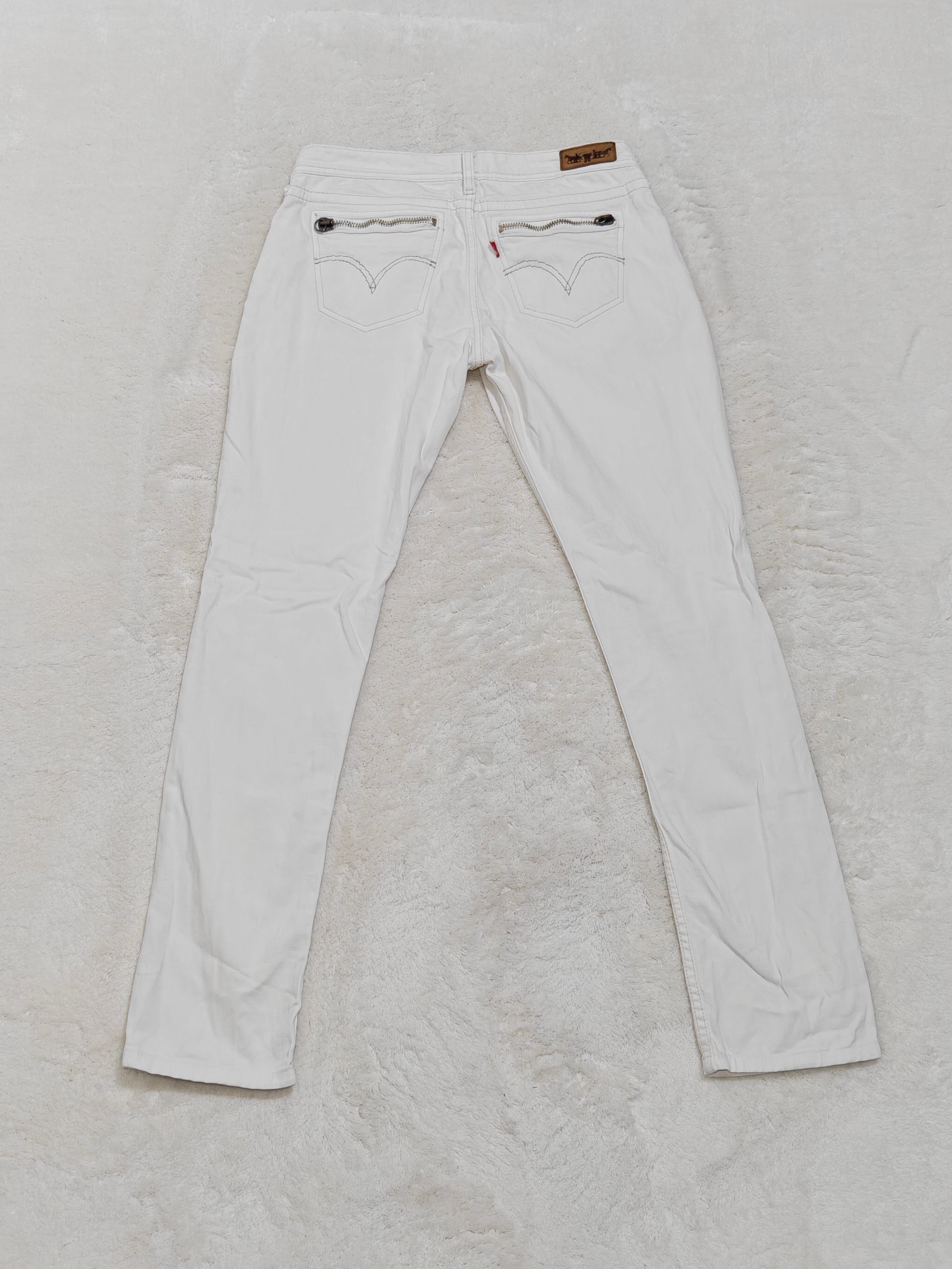 Women Levi's 473 White Slim Low Waist W31 L34 (EU 40/L) Jeans