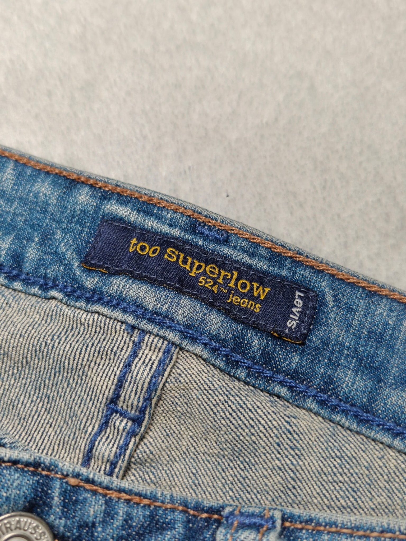 Women Levi's 524 Top Superlow Blue Skinny W29 L32 (EU 38/M) Jeans