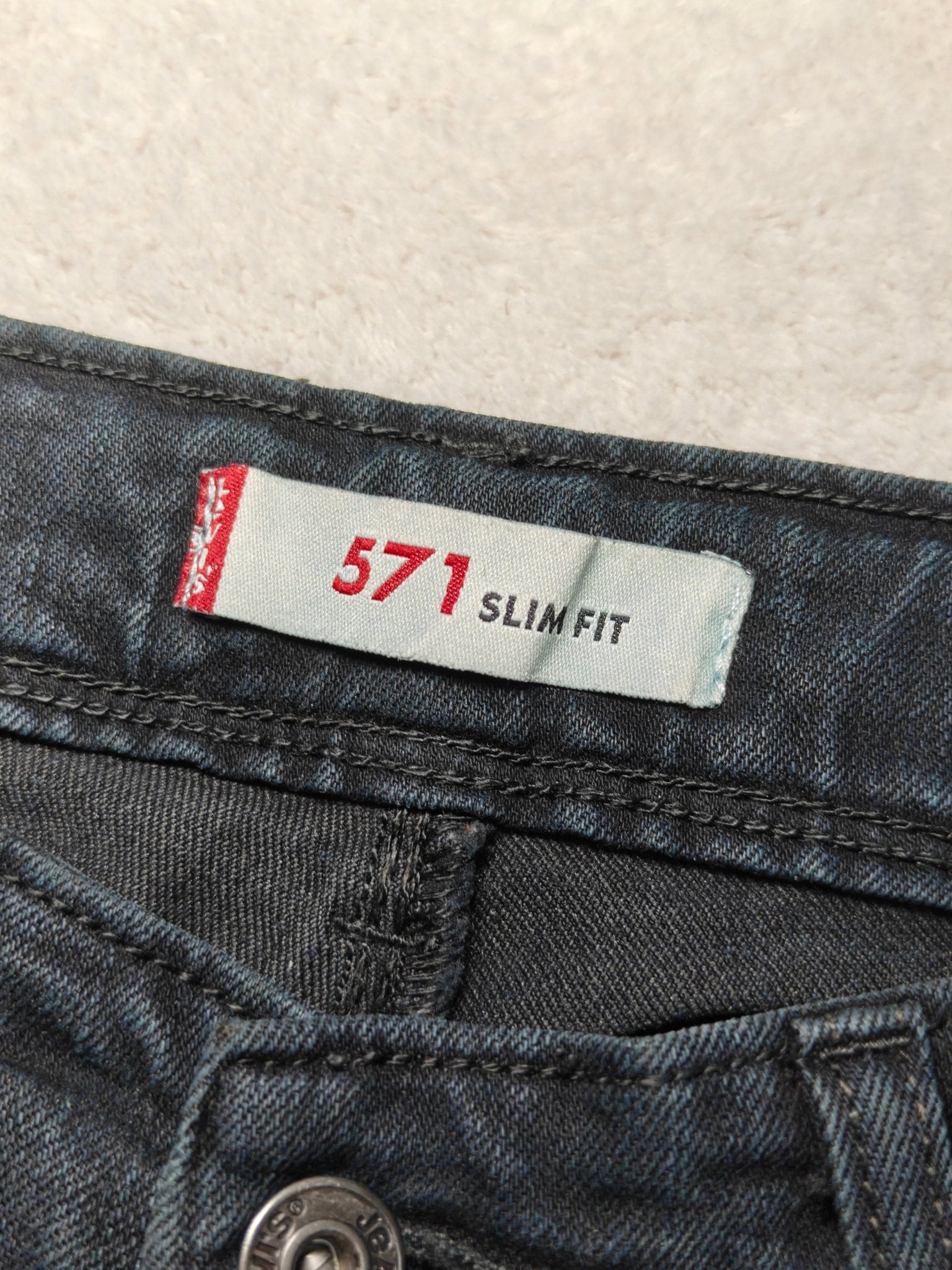 Women Levi's 571 Black Faded Slim Low Waist W29 L30 (EU 38/M) Jeans