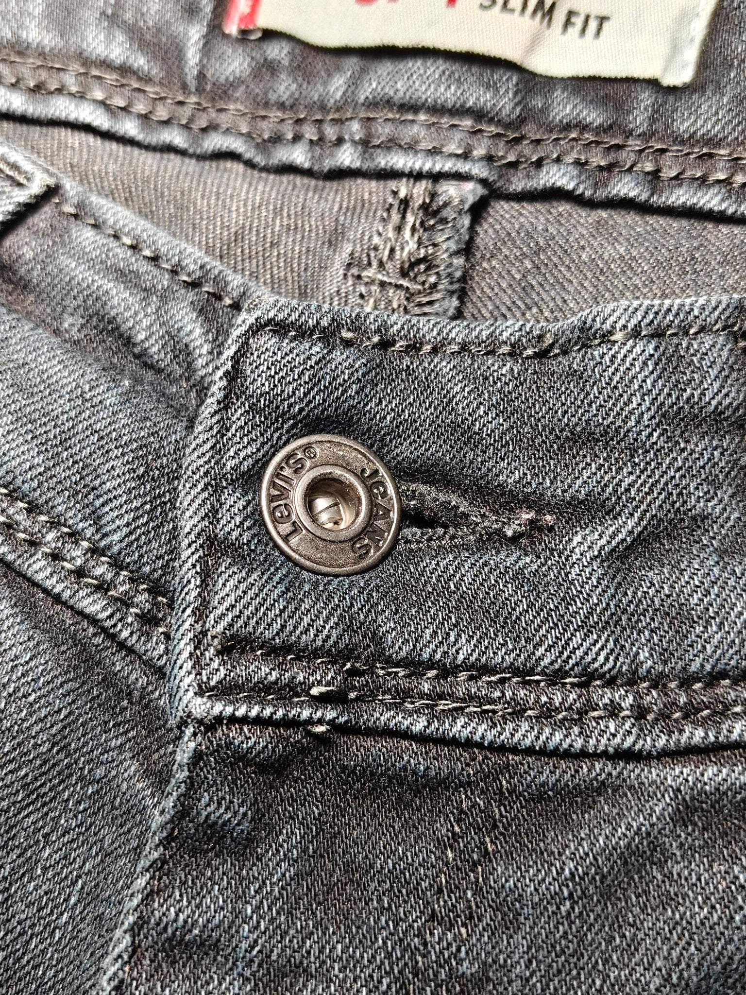 Women Levi's 571 Black Faded Slim Low Waist W29 L30 (EU 38/M) Jeans