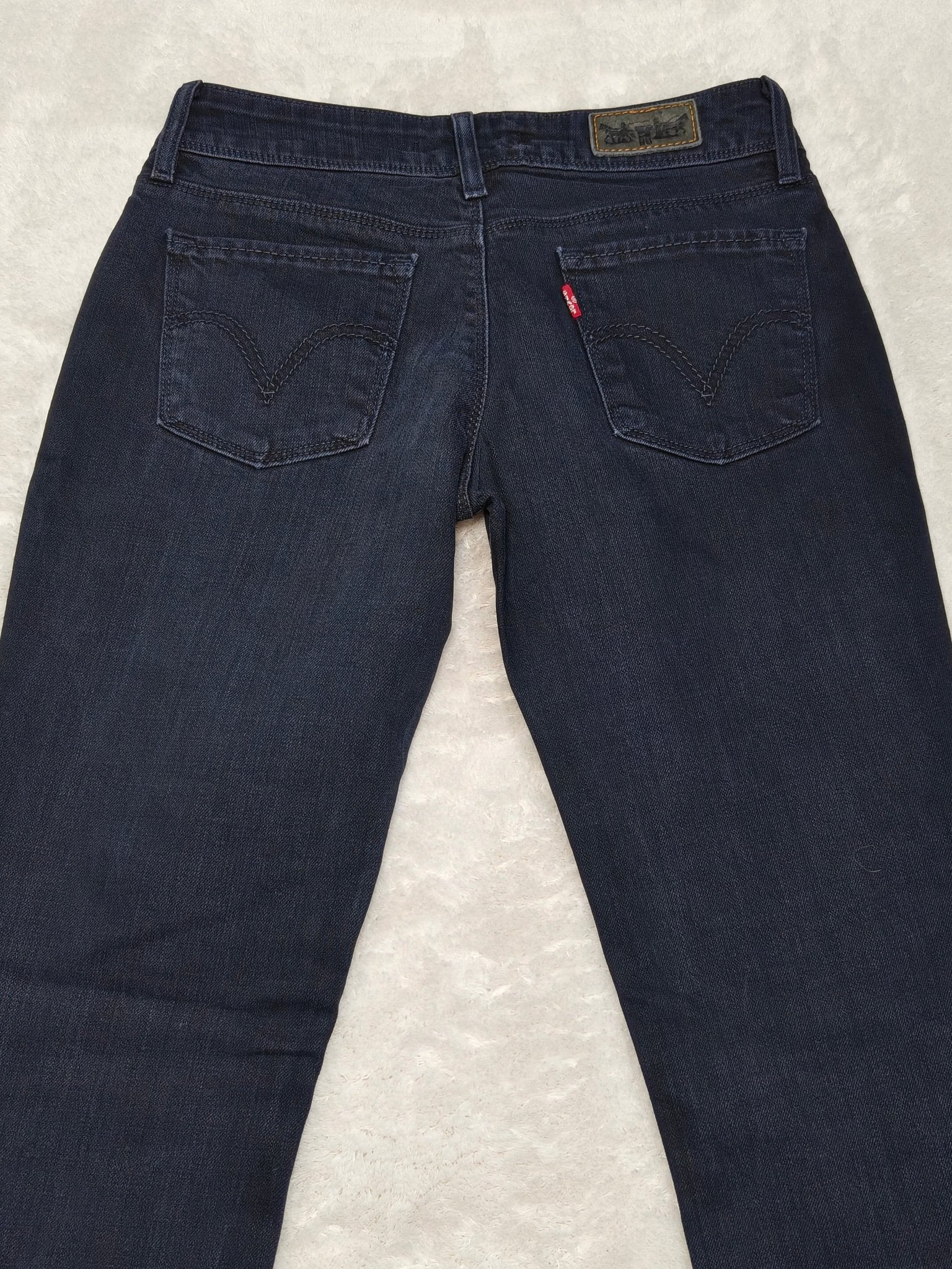 Women Levi's 571 Dark Blue Straight Slim Low Waist W29 L34 (EU 38/M) Jeans
