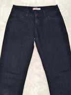 Women Levi's 571 Dark Blue Straight Slim Low Waist W29 L34 (EU 38/M) Jeans
