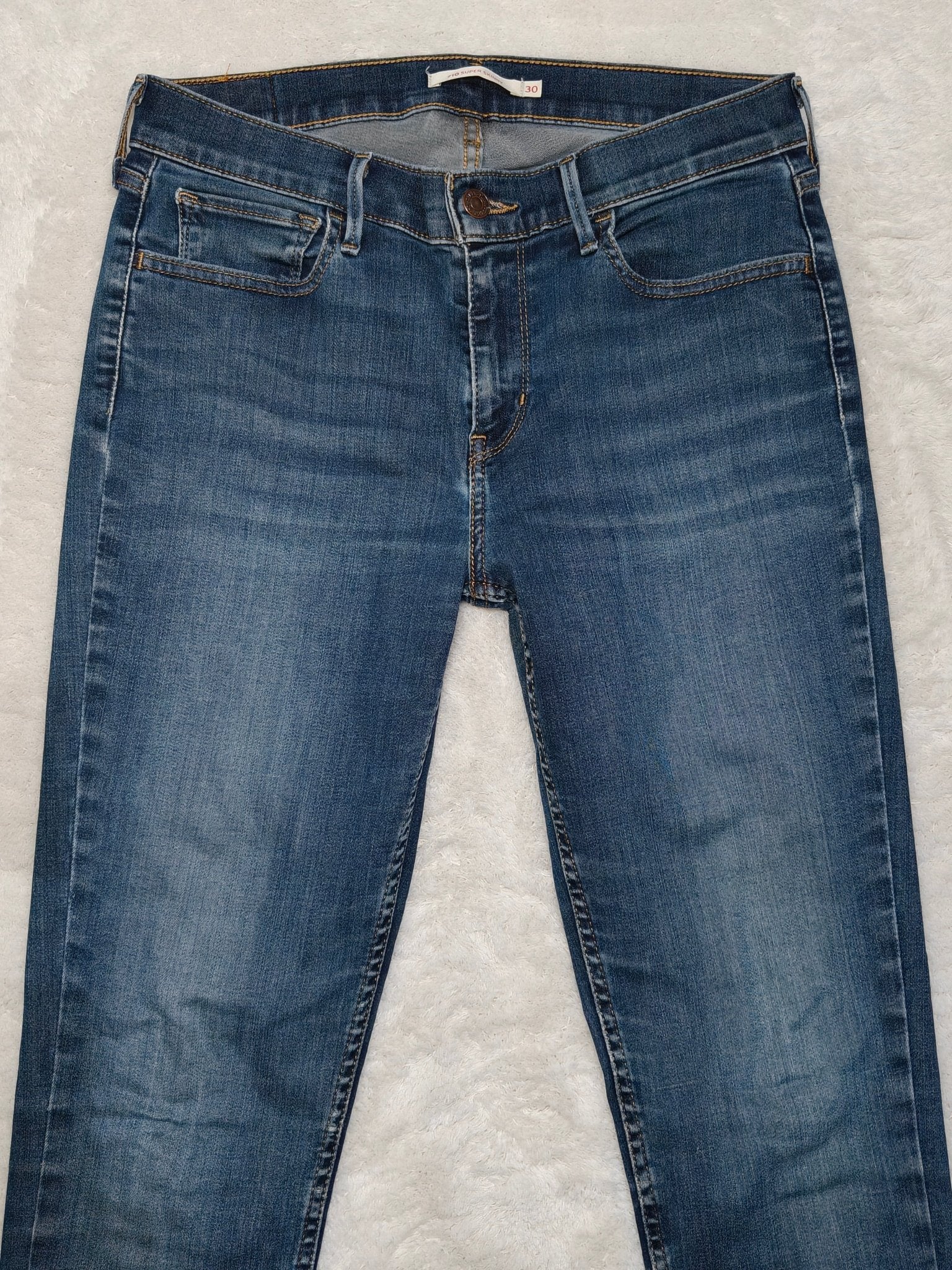 Women Levi's 710 Blue Super Skinny High Waist W30 L32 (EU 40/L) Jeans
