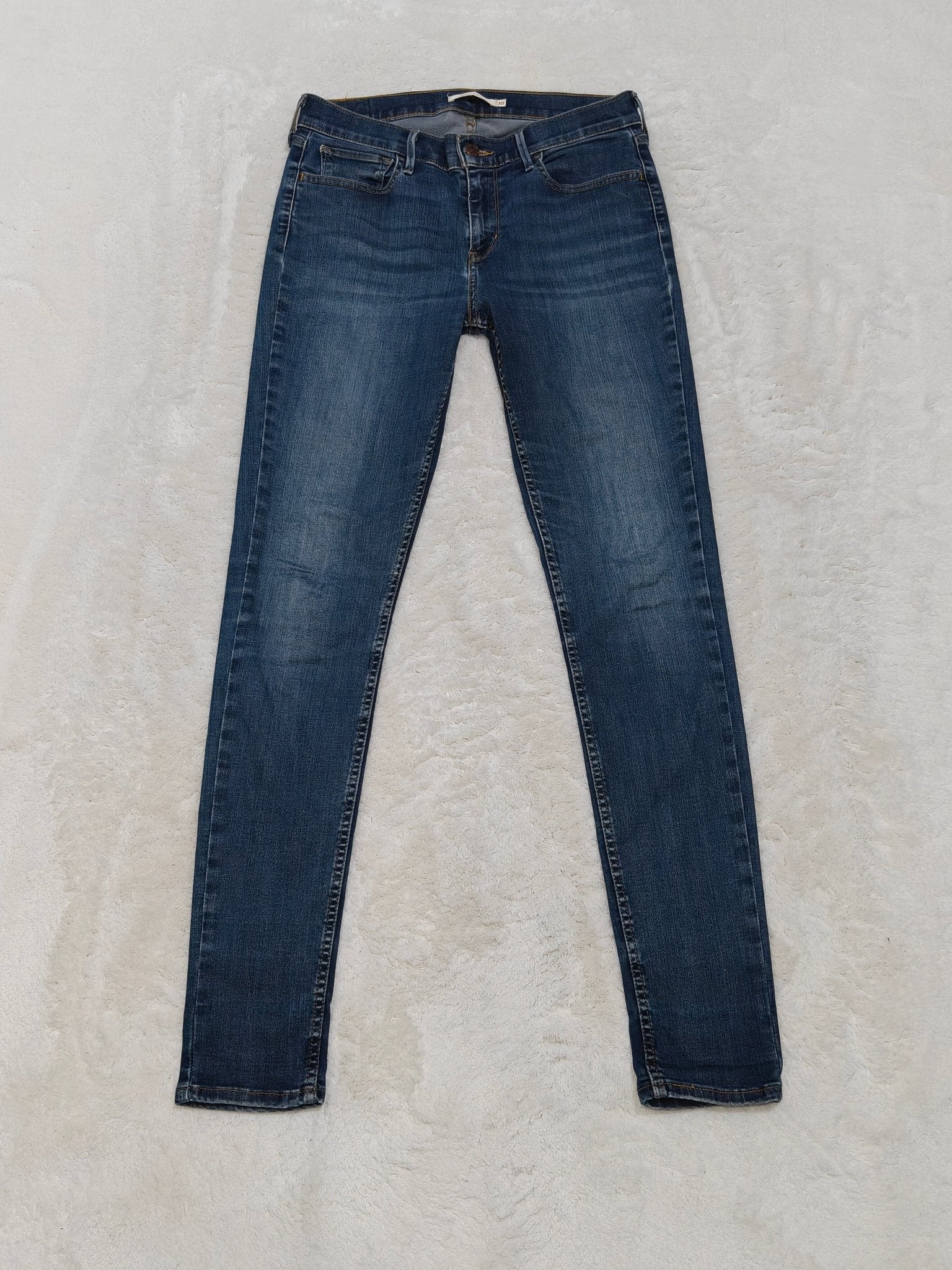 Women Levi's 710 Blue Super Skinny High Waist W30 L32 (EU 40/L) Jeans