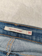 Women Levi's 710 Blue Super Skinny W30 L30 (EU 40/L) Jeans