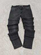 Women Levi's 710 Grey Black Faded Super Skinny W28 L32 (EU 38/M) Jeans