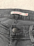 Women Levi's 710 Grey Black Faded Super Skinny W28 L32 (EU 38/M) Jeans