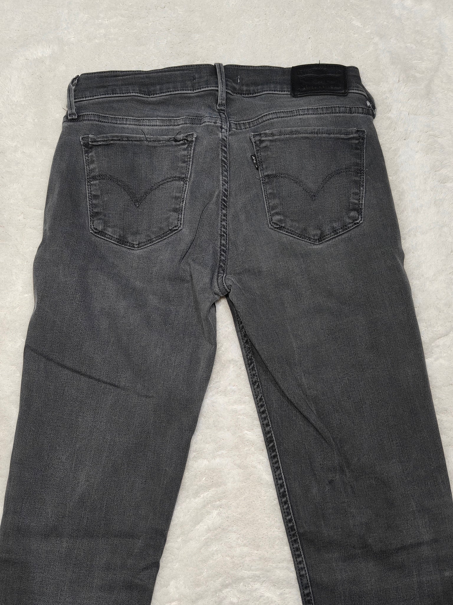 Women Levi's 710 Grey Black Faded Super Skinny W28 L32 (EU 38/M) Jeans