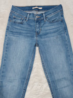 Women Levi's 710 Light Blue Super Skinny Mid Waist W27 L28 (EU 36/S) Jeans