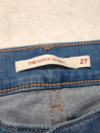 Women Levi's 710 Light Blue Super Skinny Mid Waist W27 L28 (EU 36/S) Jeans