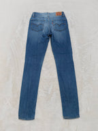 Women Levi's 711 Light Blue Skinny Low Waist W26 L32 (EU 36/S) Jeans
