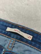 Women Levi's 712 Blue Slim W27 L30 (EU 36/S) Jeans