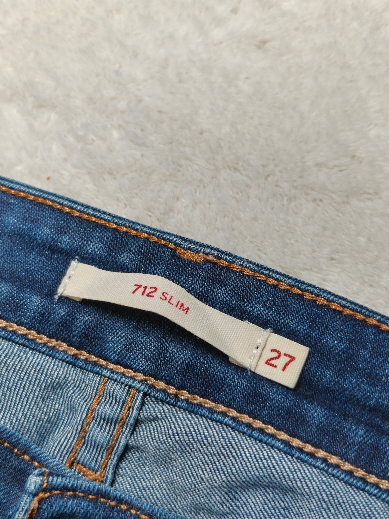 Women Levi's 712 Blue Slim W27 L30 (EU 36/S) Jeans