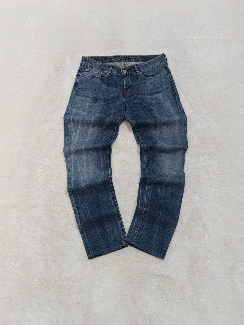 Women Levi's Demi Curve 703 Blue Slim Skinny W27 L30 (EU 36/S) Jeans