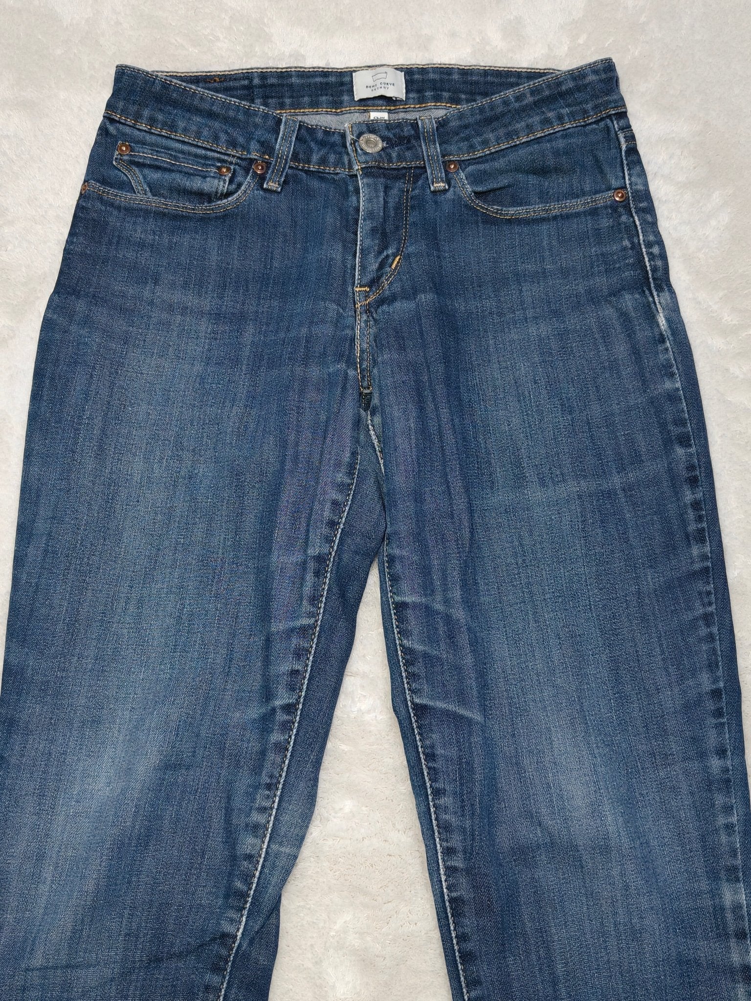 Women Levi's Demi Curve Blue Skinny Low Waist W27 L28 (EU 36/S) Jeans