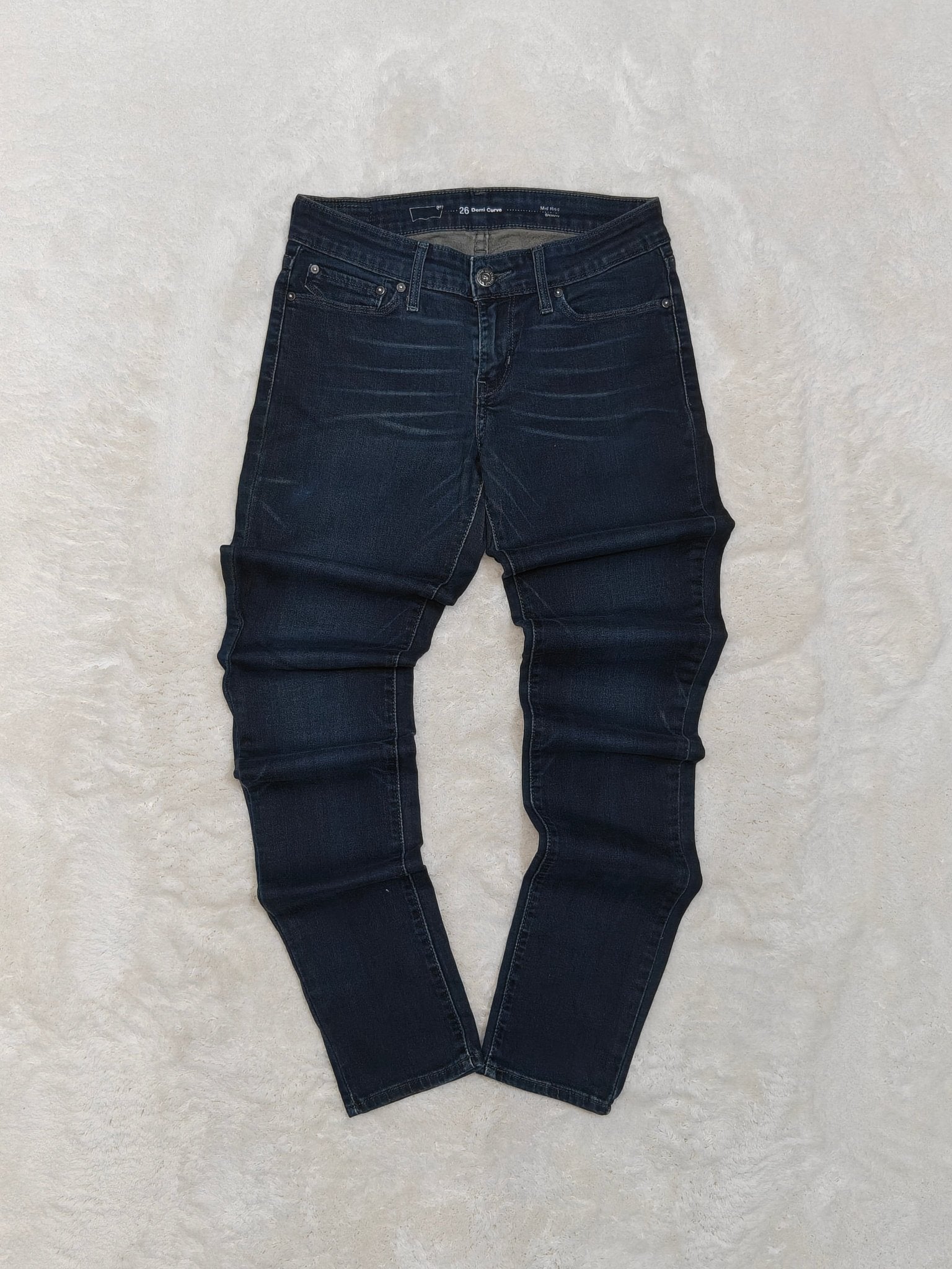 Women Levi's Demi Curve Dark Blue Skinny W26 L34 (EU 36/S) Jeans