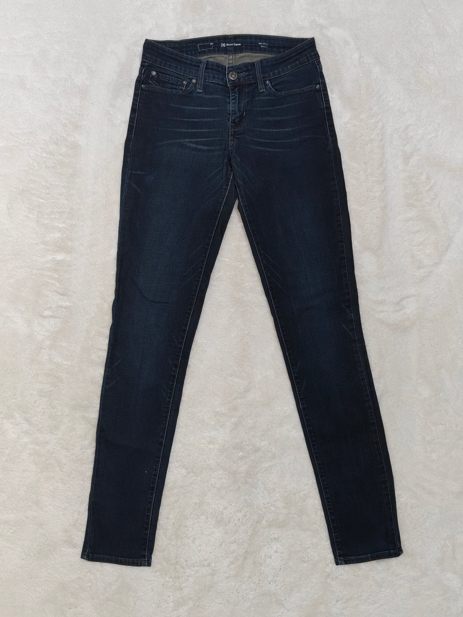 Women Levi's Demi Curve Dark Blue Skinny W26 L34 (EU 36/S) Jeans