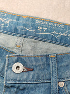 Women Levi's Demi Curve Light Blue Straight W27 L32 (EU 36/S) Jeans