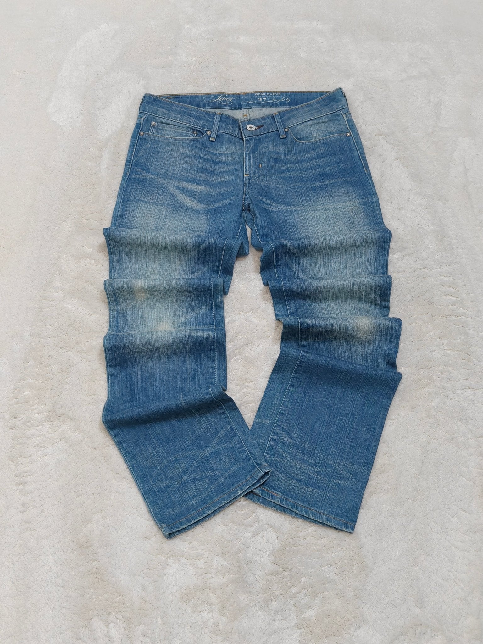 Women Levi's Demi Curve Light Blue Straight W27 L32 (EU 36/S) Jeans