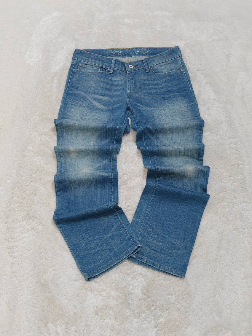 Women Levi's Demi Curve Light Blue Straight W27 L32 (EU 36/S) Jeans