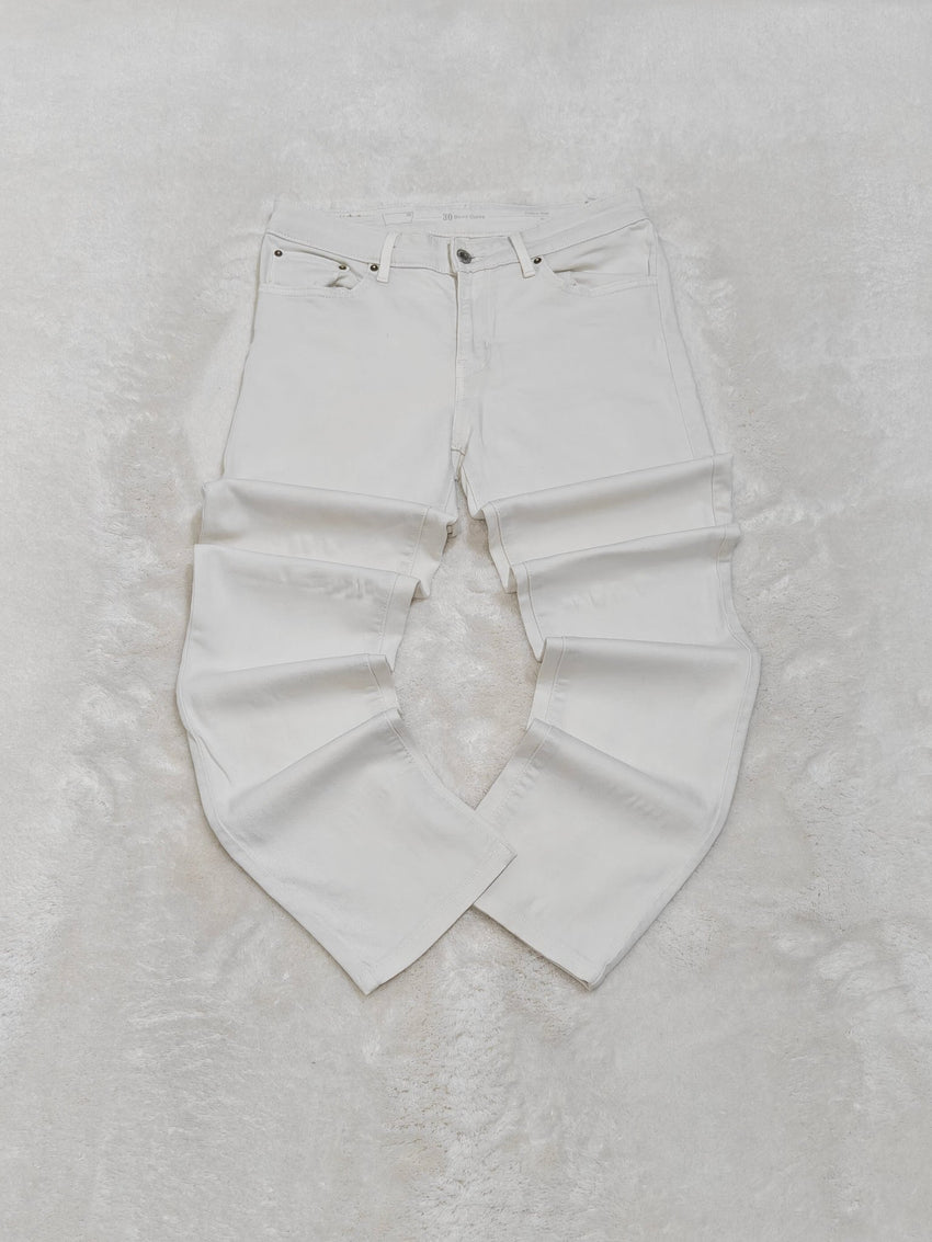 Women Levi's Demi Curve White Slim Mid Waist W30 L32 (EU 40/L) Jeans