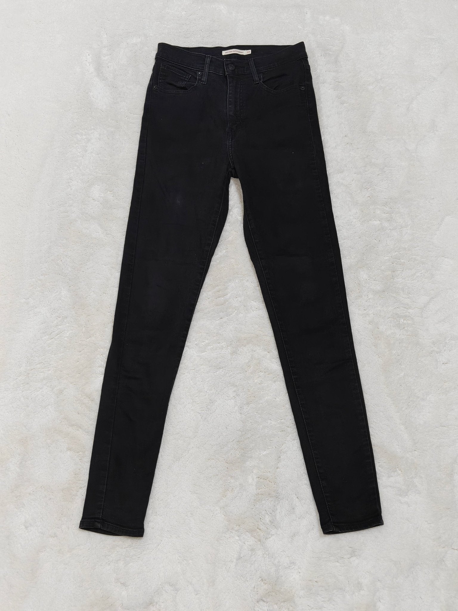 Women Levi's Mile High Black Super Skinny W28 L30 (EU 38/M) Jeans