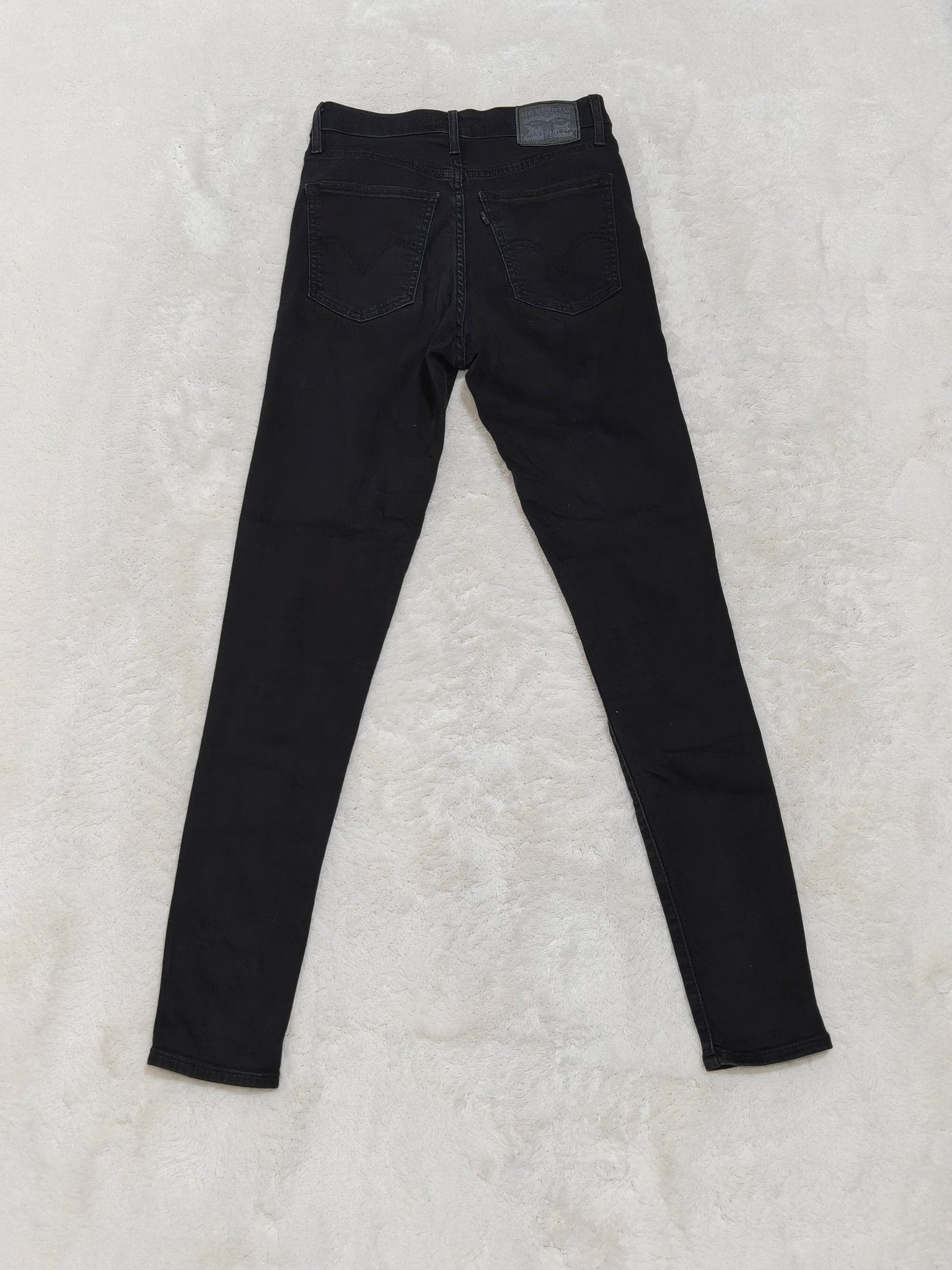 Women Levi's Mile High Black Super Skinny W28 L30 (EU 38/M) Jeans