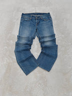 Women Levi's Slight Curve Light Blue Straight Mid Waist W25 L28 (EU 34/XS) Jeans