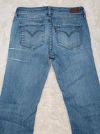 Women Levi's Slight Curve Light Blue Straight Mid Waist W25 L28 (EU 34/XS) Jeans