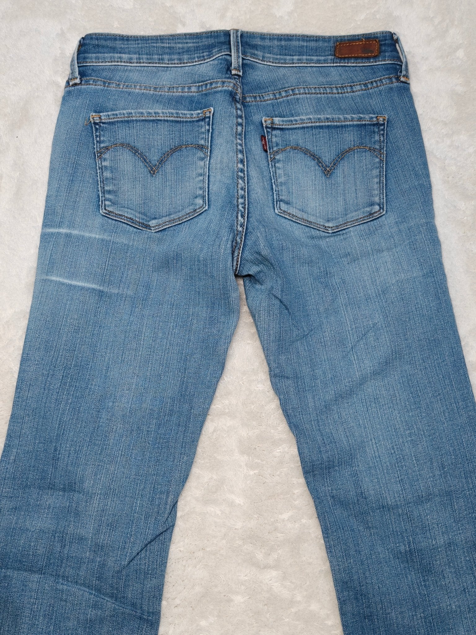 Women Levi's Slight Curve Light Blue Straight Mid Waist W25 L28 (EU 34/XS) Jeans