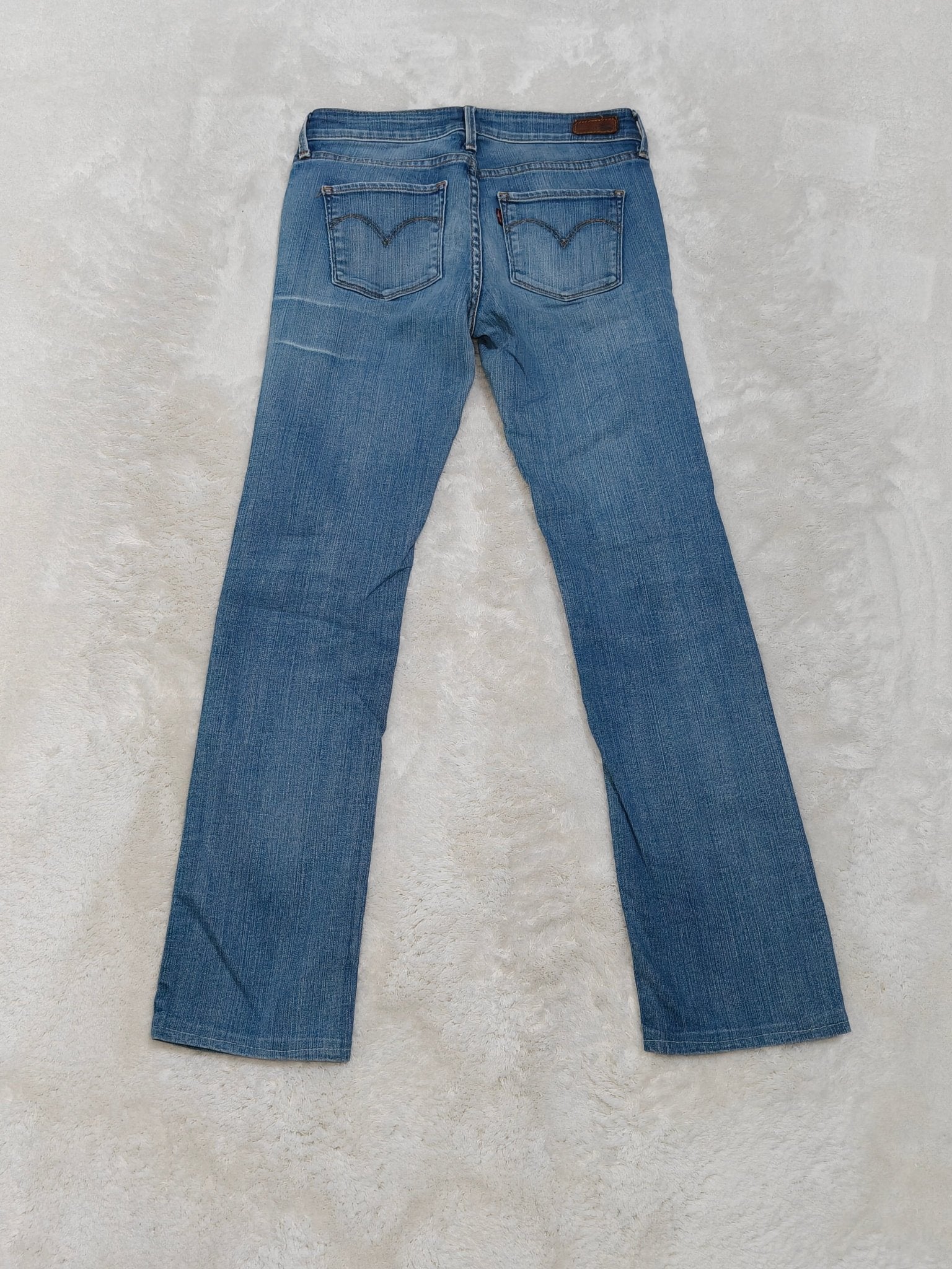 Women Levi's Slight Curve Light Blue Straight Mid Waist W25 L28 (EU 34/XS) Jeans