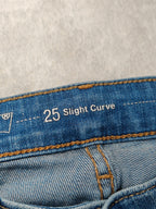 Women Levi's Slight Curve Light Blue Straight Mid Waist W25 L28 (EU 34/XS) Jeans