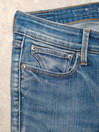 Women Levi's Slight Curve Light Blue Straight Mid Waist W25 L28 (EU 34/XS) Jeans