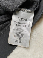 Women Replay Black Relaxed Oversized Hoodie (XS)