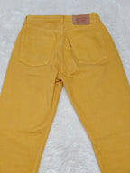 Women Vintage 1996 Levi's 534 Ochre Yellow Wash 0235 Tapered W30 L32 (EU 40/L) Jeans