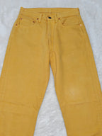 Women Vintage 1996 Levi's 534 Ochre Yellow Wash 0235 Tapered W30 L32 (EU 40/L) Jeans
