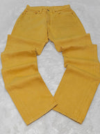 Women Vintage 1996 Levi's 534 Ochre Yellow Wash 0235 Tapered W30 L32 (EU 40/L) Jeans
