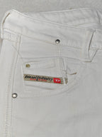 Women Y2K 2007 Diesel Clush White Wash 008AC Skinny Low Waist W27 L32 (EU 36/S) Jeans
