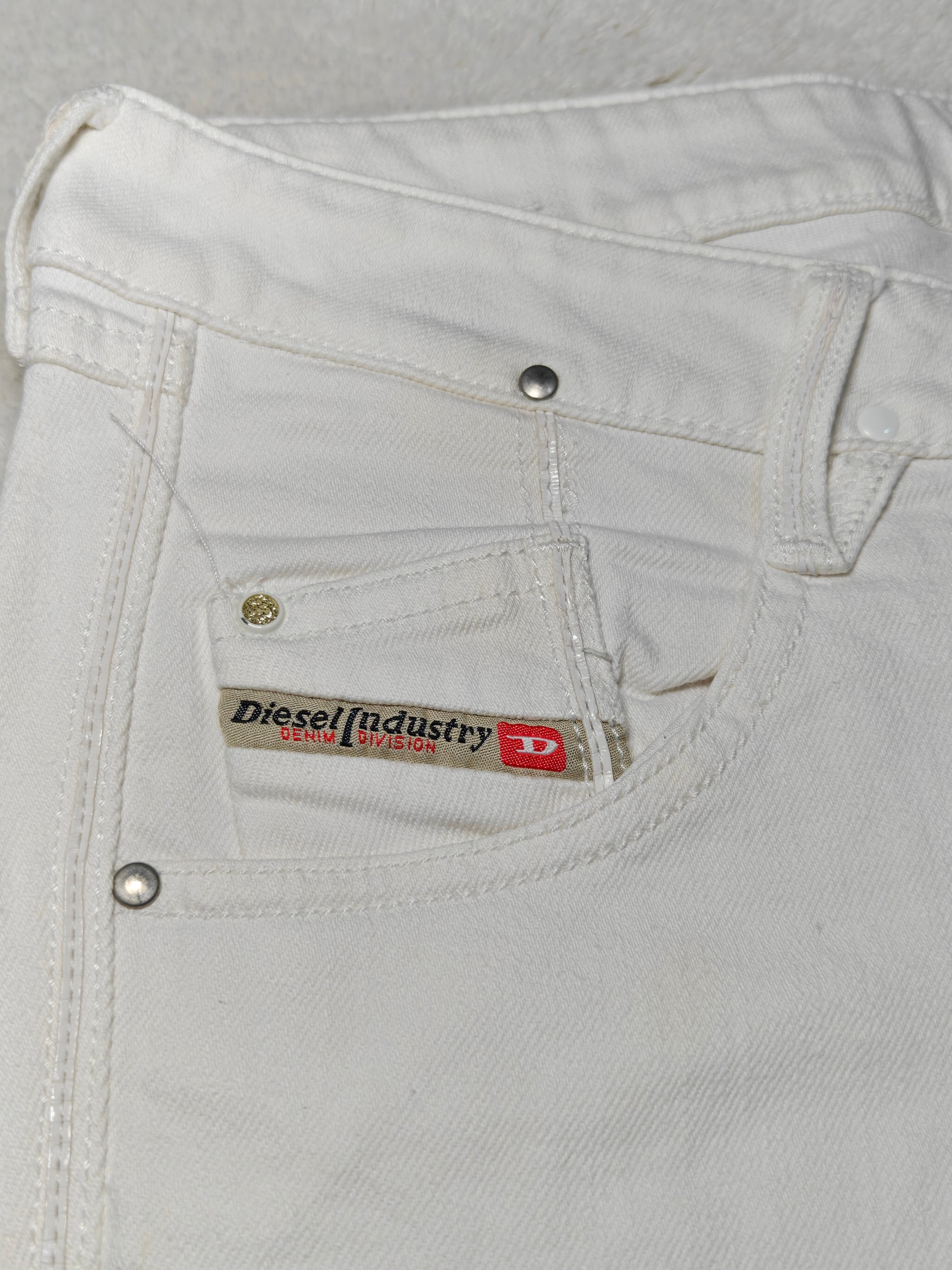 Women Y2K 2007 Diesel Clush White Wash 008AC Skinny Low Waist W27 L32 (EU 36/S) Jeans